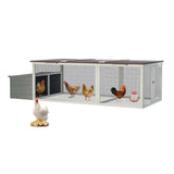 20.93ft Large Wooden Chicken Coop Outdoor Hen House with Nesting Box & Weatherproof Asphalt Roof, W773P331679