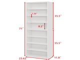 CD DVD storage cabinet, bookcase, adjustable shelf 8-layer storage, display bookshelf, home, office, 46840276