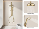 Shower Head with Handheld Shower System with 8" Rainfall Shower Head, Dual Shower Combo W1219105886