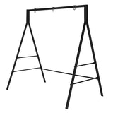 168*106*180cm Flat Top Square Tube 200kg Iron Swing Frame Black 00236712