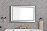 ZUN 36*24 LED Lighted Bathroom Wall Mounted Mirror with High Lumen+Anti-Fog Separately Control W928P178007