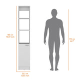 Brenda Linen Cabinet with 1 door, 3 open shelves B128P189936