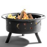 ZUN 30IN Metal Fire Pit Black 80392062