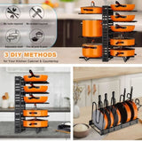 2 Pack Pot and Pan Rack, Pot Rack Organizers, Kitchen Organization & Storage Rack, Adjustable Pot 64091189