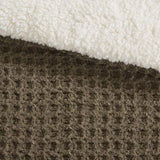 Waffle Knit Chenille Comforter Set Full/Queen B035P294136