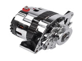 180A 12V Chrome Alternator V-Belt Pulley 1 Wire for Chevy GM BBC SBC 305 350 396 454 1985-1993 49796132