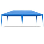 ZUN 10'x20' Outdoor Party Tent with 6 Removable Sidewalls, Waterproof Canopy Patio Wedding Gazebo, Blue 53823303