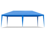 ZUN 10'x20' Outdoor Party Tent with 6 Removable Sidewalls, Waterproof Canopy Patio Wedding Gazebo, Blue 53823303