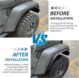 Front & Rear Fenders Compatible with 2020-2026 Jeep Wrangler Gladiator JT Sport & Willys W2801P235731