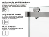 54*76" Frameless Double Sliding Shower Door, Double Shower Door, 3/8 SGCC Tempered Glass, 70438141