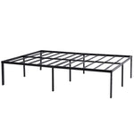 ZUN 195.5*142.2*45.7cm Bed Height 18" Simple Basic Iron Bed Frame Iron Bed Black 99106496