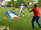 3'x2' Cornhole Board Set with 8 Bean Bags, Foldable Portable Outdoor Tossing Game BlueRedWhite 36988596