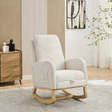 25.4"W Chair for Nursery, High Back Glider Chair with Retractable Footrest, Side Pocket, W3188P282078