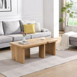 ZUN 47.24*23.62 inch and 35.43*31.49 inch Rectangle Wood Detachable Coffee Table, Single L Shape W2317P233130