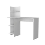 ZUN White Four Shelves Writing Desk B062P175176