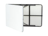 6 Foot Bi-Fold Plastic Folding Table, White 64108355