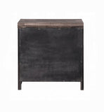 Contemporary Oak Finish Wooden Nightstand Two Drawers Storage Bedroom Furniture 1pc Beside Table B011P317179