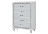 Crystal Chest Made with Wood and Finished in White B00970956