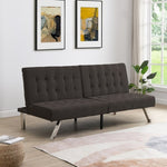 ZUN WOOD FRAME, STAINLESS LEG, FUTON, SOFA BED Espresso W2297P283330