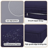 Cushion Covers for 7 Pcs Wicker Rattan Sectional Sofa, 14Pack Cushion Slipcovers Set 43736000