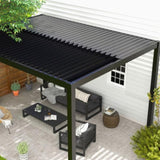 8610C Louver Pergola 10x13FT Aluminum Frame & Louvers W2089P187635