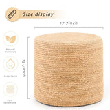 Handmade Woven Foot Stool Natural Water Hyacinth Ottoman for Home Decor & Seating 73348920