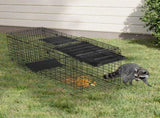 32" Live Animal Cage Trap, Heavy Duty Folding Raccoon Trap, Humane Cat Trap with Handle, Black 38457316