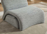 24.8 " Wide Modern Upholstered Armless Chair with Storage Ottoman, Chenille Accent Chair for Living W3098P451469