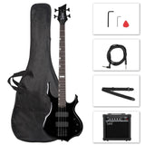 Full Size 4 String enclosed H-H Pickup Electric Bass Guitar with 87538150