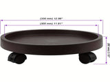 8-piece set of 13 inch circular plant ball cages with 4 wheels, heavy-duty rolled plant racks 90406914