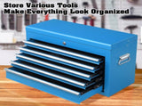 5-Drawer Lockable Steel Tool Chest, 330 lbs Capacity, Blue Heavy-Duty Tool Storage Cabinet with 52869669
