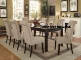 Dining Room Furniture Contemporary Rustic Style Beige Fabric Upholstered Tufted Set of 2 Chairs HS11CM3564SC-ID-AHD