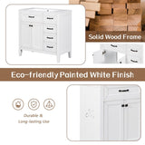 ZUN 36" Bathroom Vanity with Sink Combo, White Bathroom Cabinet with Drawers, Solid Frame and MDF Board 89214265
