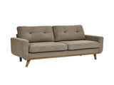 67.7" Wide Mid-Century Modern Upholstered Tufted Loveseat Sofa With Wooden Legs 80878147