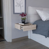 Milano Floating Nightstand , End Table, Side Table Wall-Mounted with Drawer -Light Gray -Bedroom B070137823