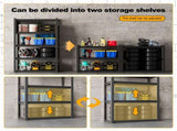 Heavy Duty Garage Shelving Units 72"H48"W24"D, 5-Tier Steel Adjustable Metal Storage Shelves,3000 96329654