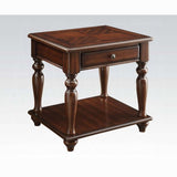 Walnut 1-Drawer End Table with Shelf B062P209076
