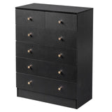 ZUN [FCH] Modern Simple 6-Drawer Dresser Black 17252659