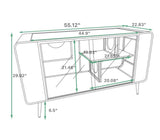 55.12 "Spacious Cat House with Tempered Glass, for Living Room, Hallway, Study and Other Spaces W757P173275