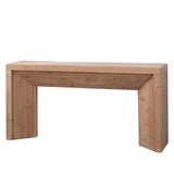 62" Modern Rustic Console Table Solid-Look Engineered Wood Entryway Table W2729P270754