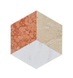 Hexagon Water-jet marble,White Gold Red 3 color, natural marble, for floor and wall,polished marble W1696P314482