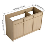 48" Freestanding Bathroom Vanity & 3 Soft-Close Cabinet Doors-BVC11148DOK -Excluding W999P239163