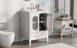 24" Bathroom Vanity with Sink, Bathroom Vanity Cabinet with One Drawer and Doors, Adjustable Shelf, N725P170590K