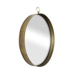 ZUN 24"x28" Gold Round Mirror, Circle Mirror with Iron Frame for Living Room Bedroom Vanity Entryway W2078126762