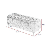 Button-Tufted Ottoman Bench, Upholstered Velvet Footrest Stool Accent Bench for Entryway Living Room W58839780