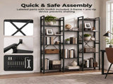 Three Columns and Four Layers Bookshelf, Wide Bookcase with 11 Open Display Shelves, 32883507