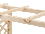 43.5*17.5*44.5 In Fir With Arched Lattice Raised Garden Bed Wooden Planting Frame Natural 76525106