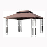 ZUN 13x10 Outdoor Patio Gazebo Canopy Tent With Ventilated Double Roof And Mosquito net W41933760