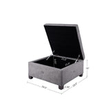 Soft Close Storage Ottoman B03548225