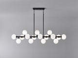 Pendant Lamp with Opal Glass Shade, 16-Lights Modern Farmhouse Ceiling Pendant Hanging Light Fixture W5008P466518
